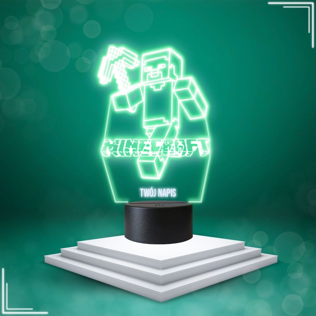 Lampka LED 3D Plexido Minecraft